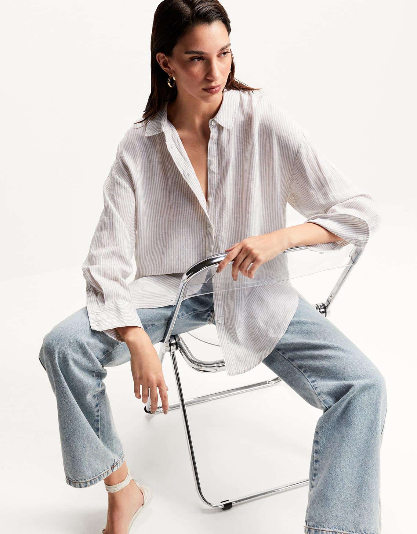 Camisa Ampla Fio Tinto