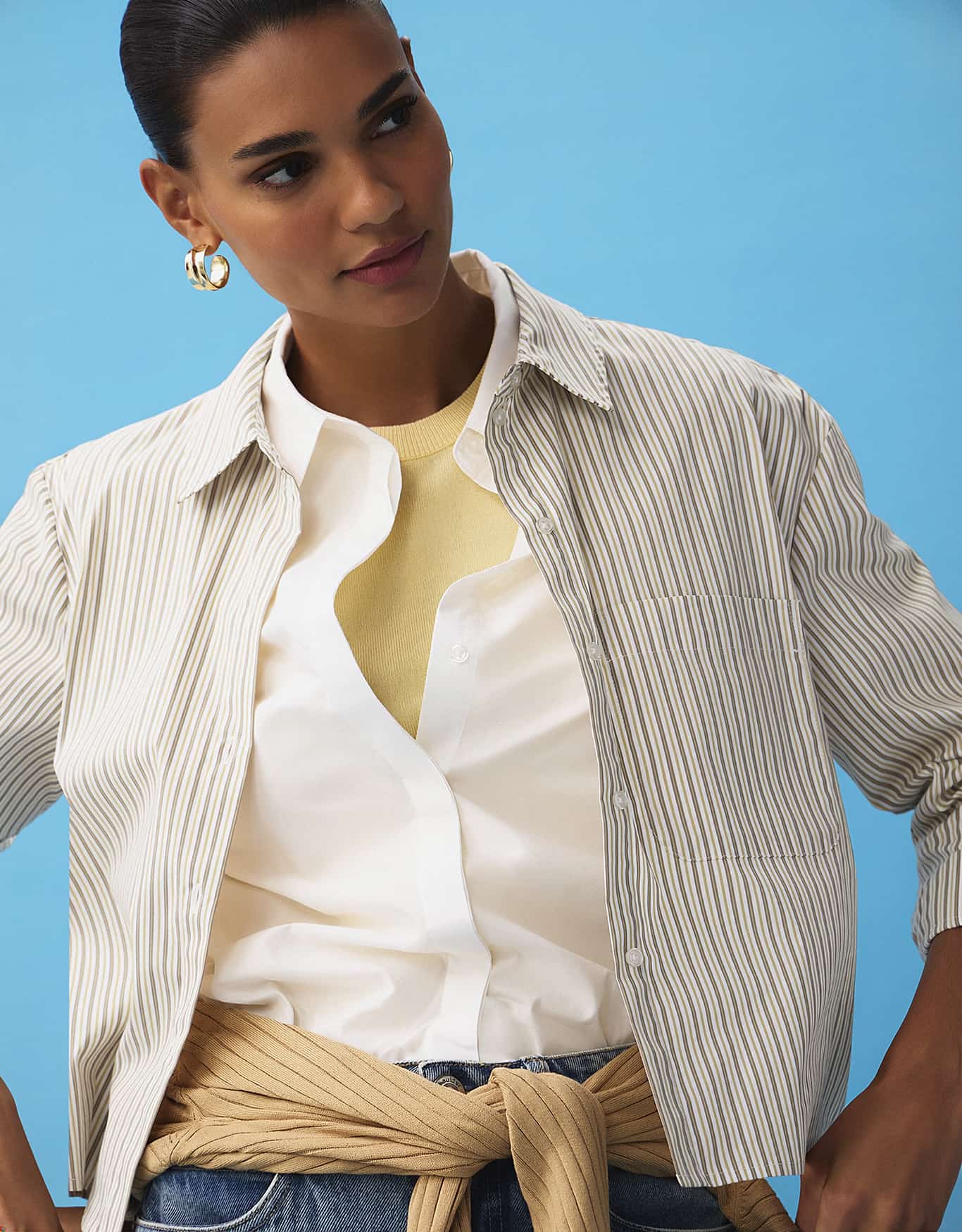 Camisa Cropped Listrada