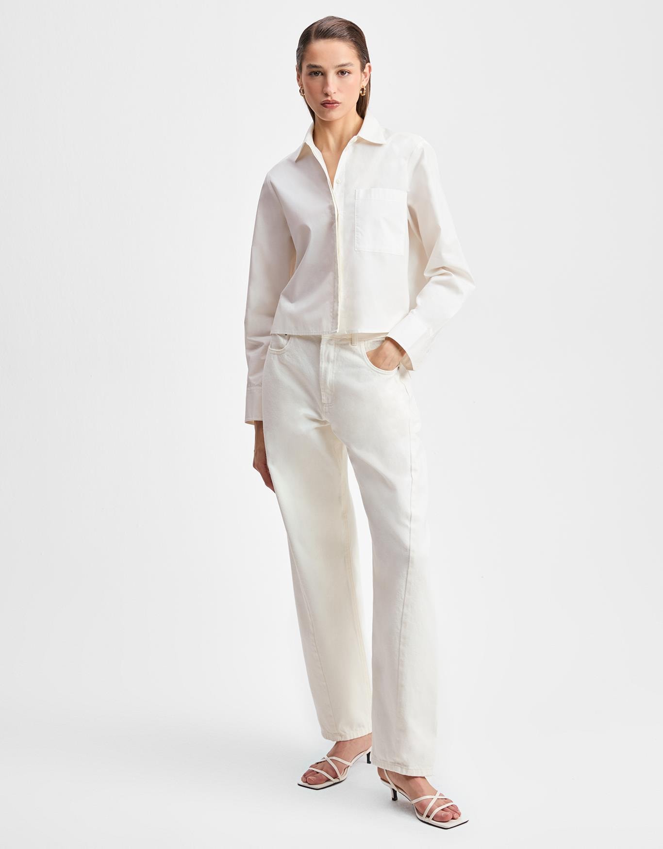 Camisa Cropped Off White