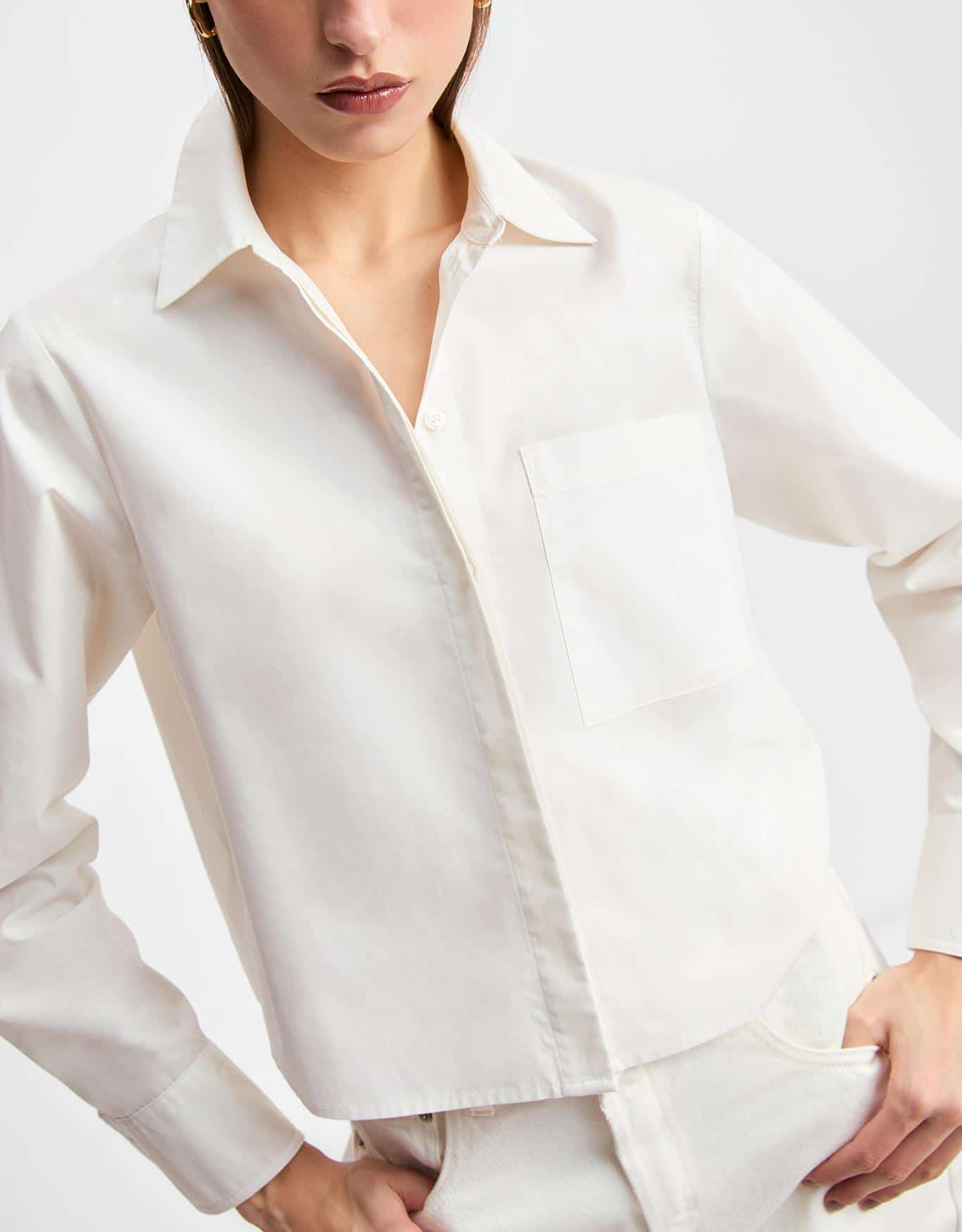 Camisa Cropped Off White