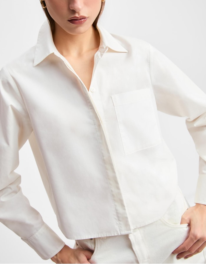 Shoulder — Camisa Cropped Off White