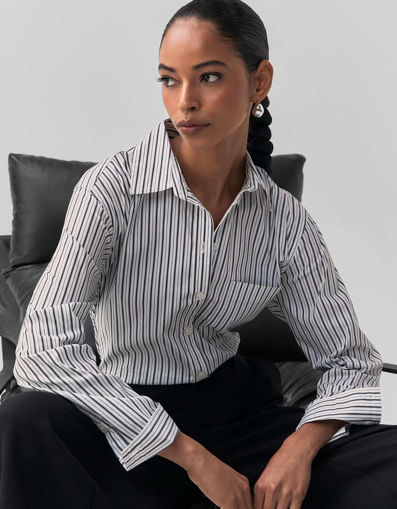 Camisa Fio Tinto Listra P&B