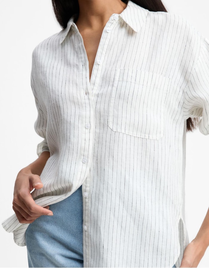 Shoulder — Camisa Fio Tinto Off White
