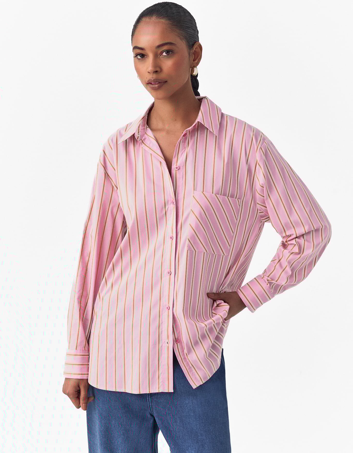 Camisa Fio Tinto Rosa