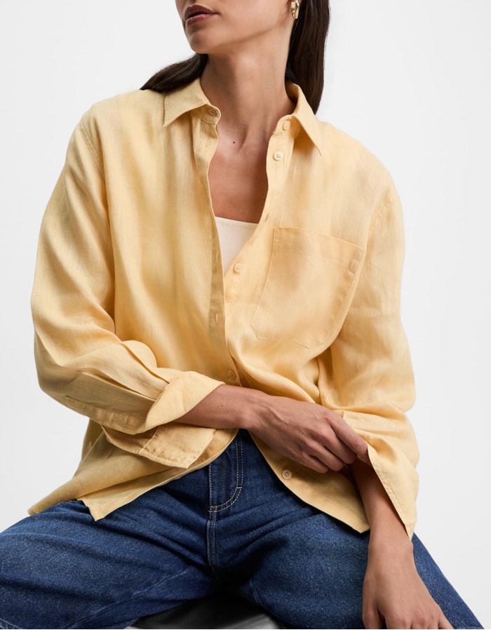 Shoulder — Camisa Linho Amarela