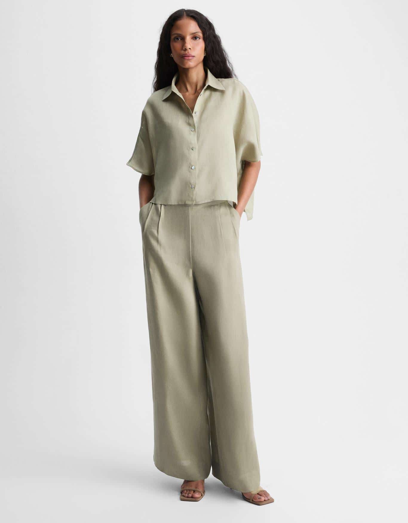 Camisa Linho Manga Curta