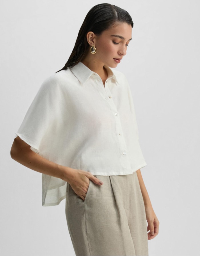 Shoulder — Camisa Linho Manga Curta