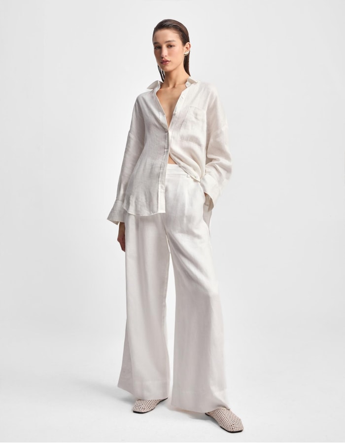 Camisa Linho Off White