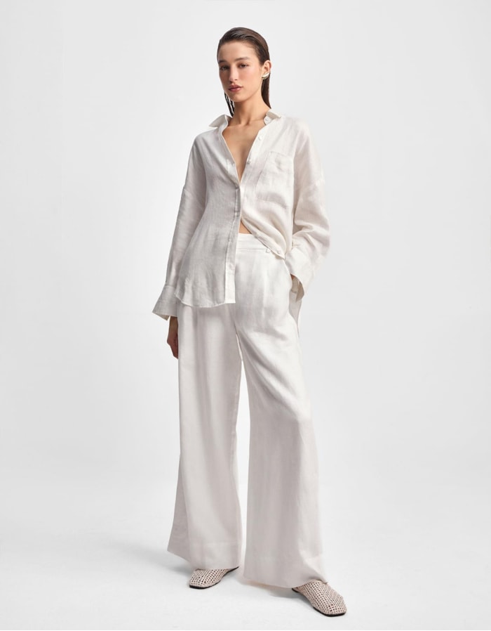 Camisa Linho Off White