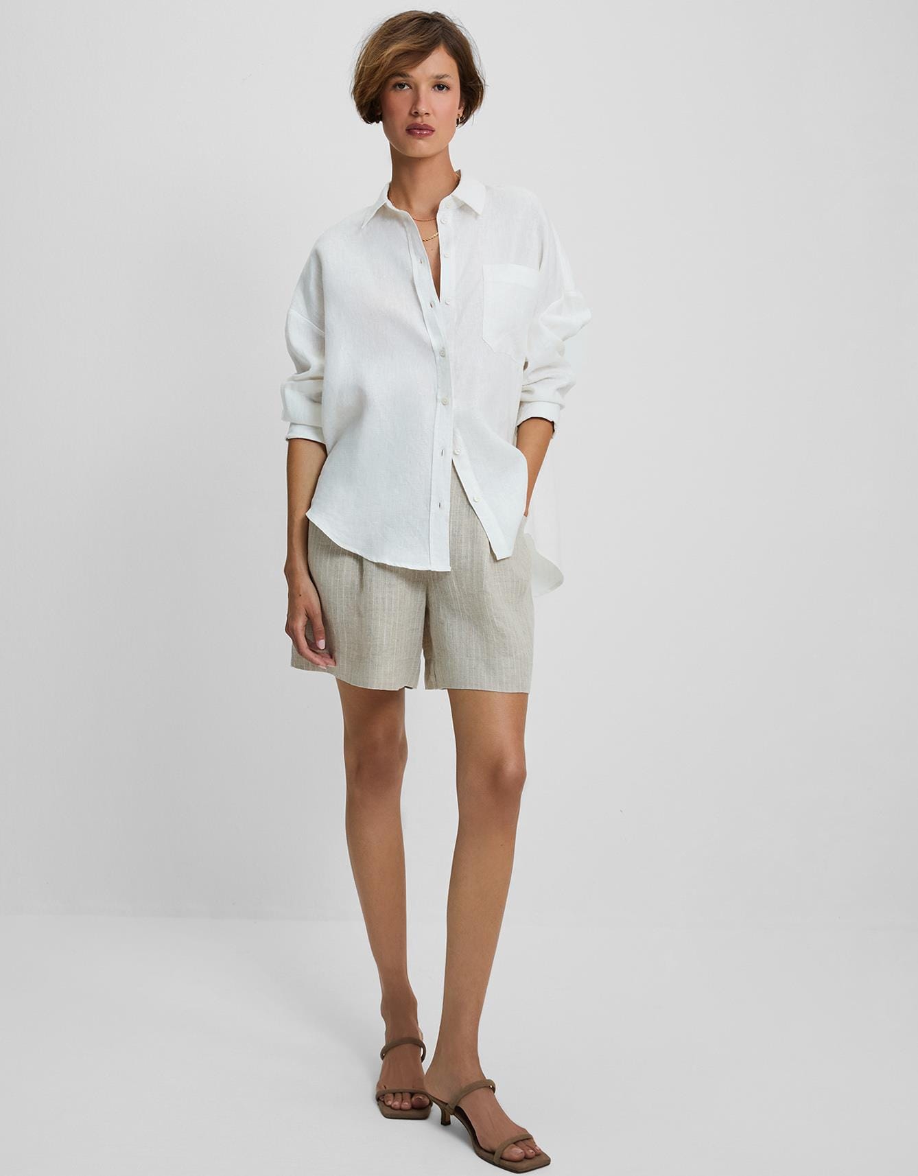 Camisa Linho Off White