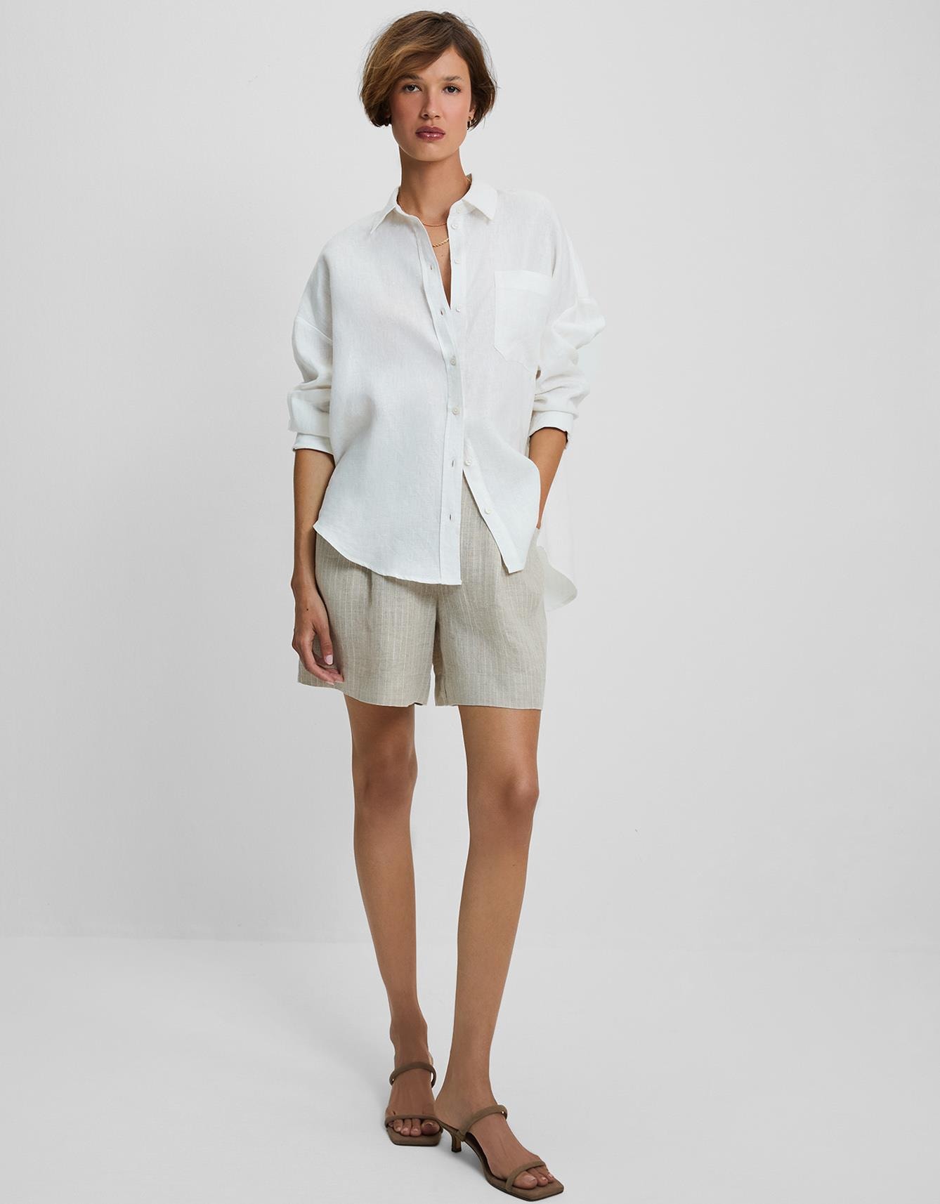 Camisa Linho Off White