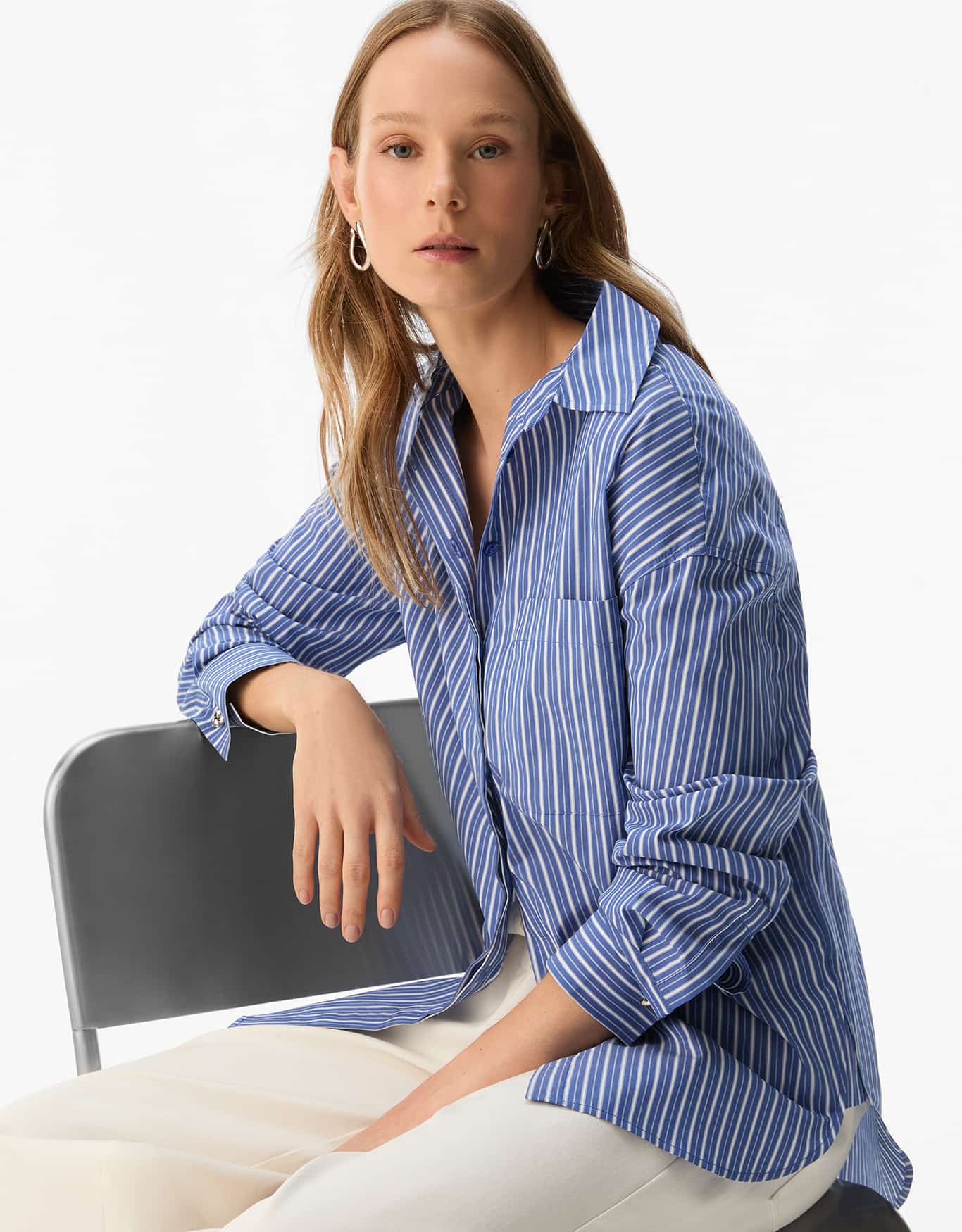 Camisa Listrada Azul