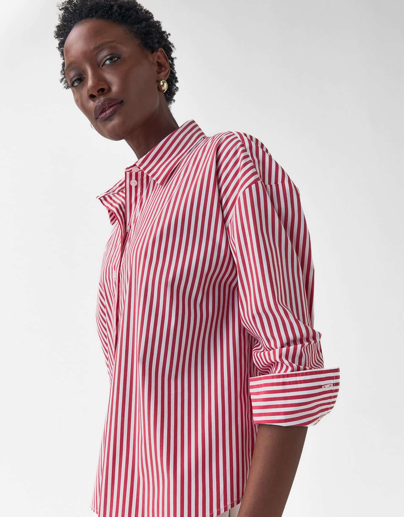 Camisa Listras Vermelha