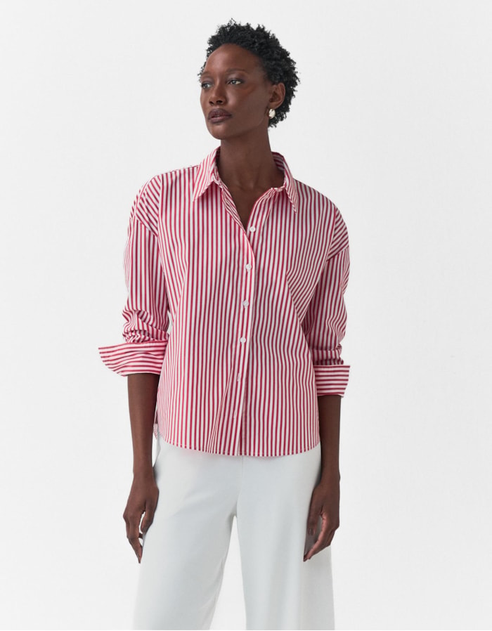 Shoulder — Camisa Listras Vermelha