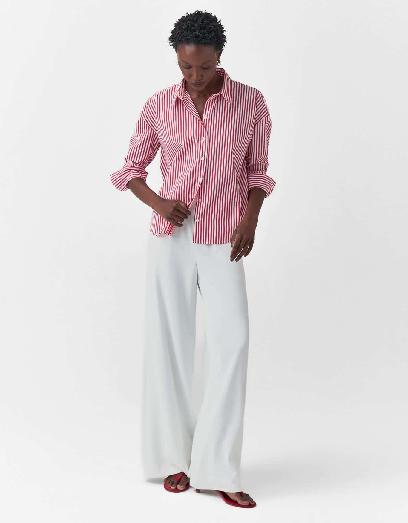 Camisa Listras Vermelha