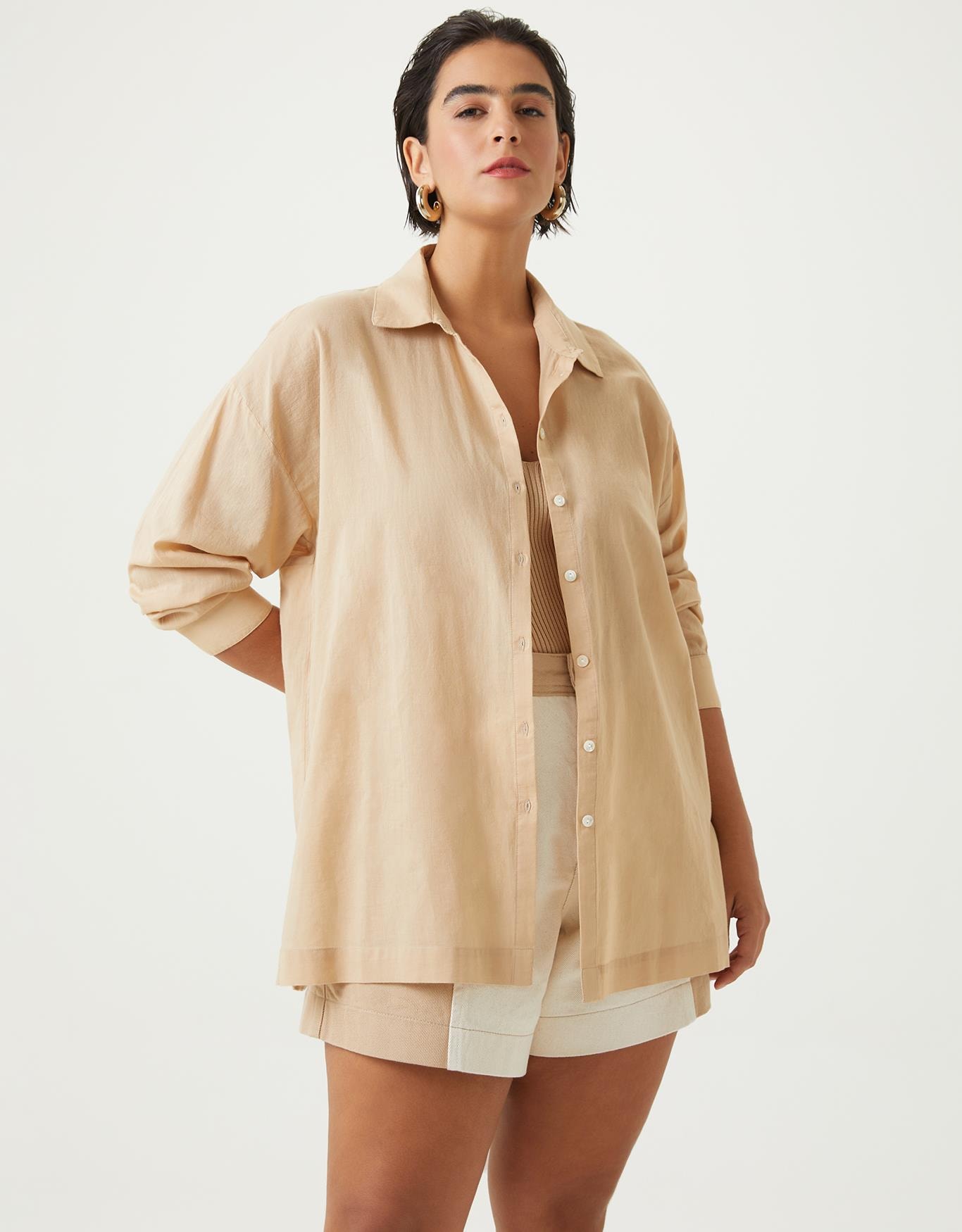 Camisa Oversized Bege