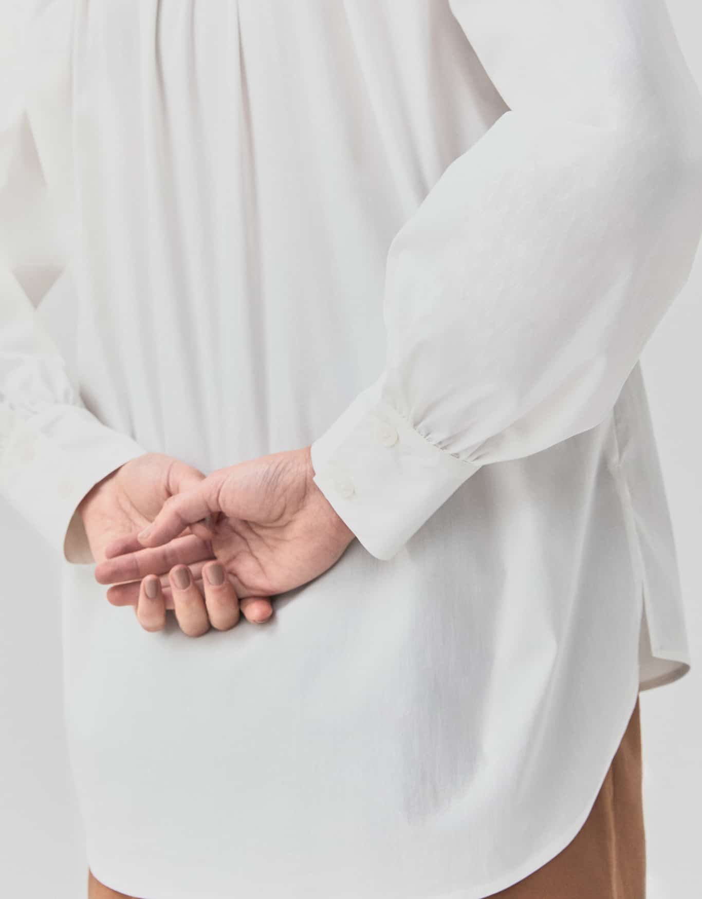 Camisa Reta Detalhe Franzidos