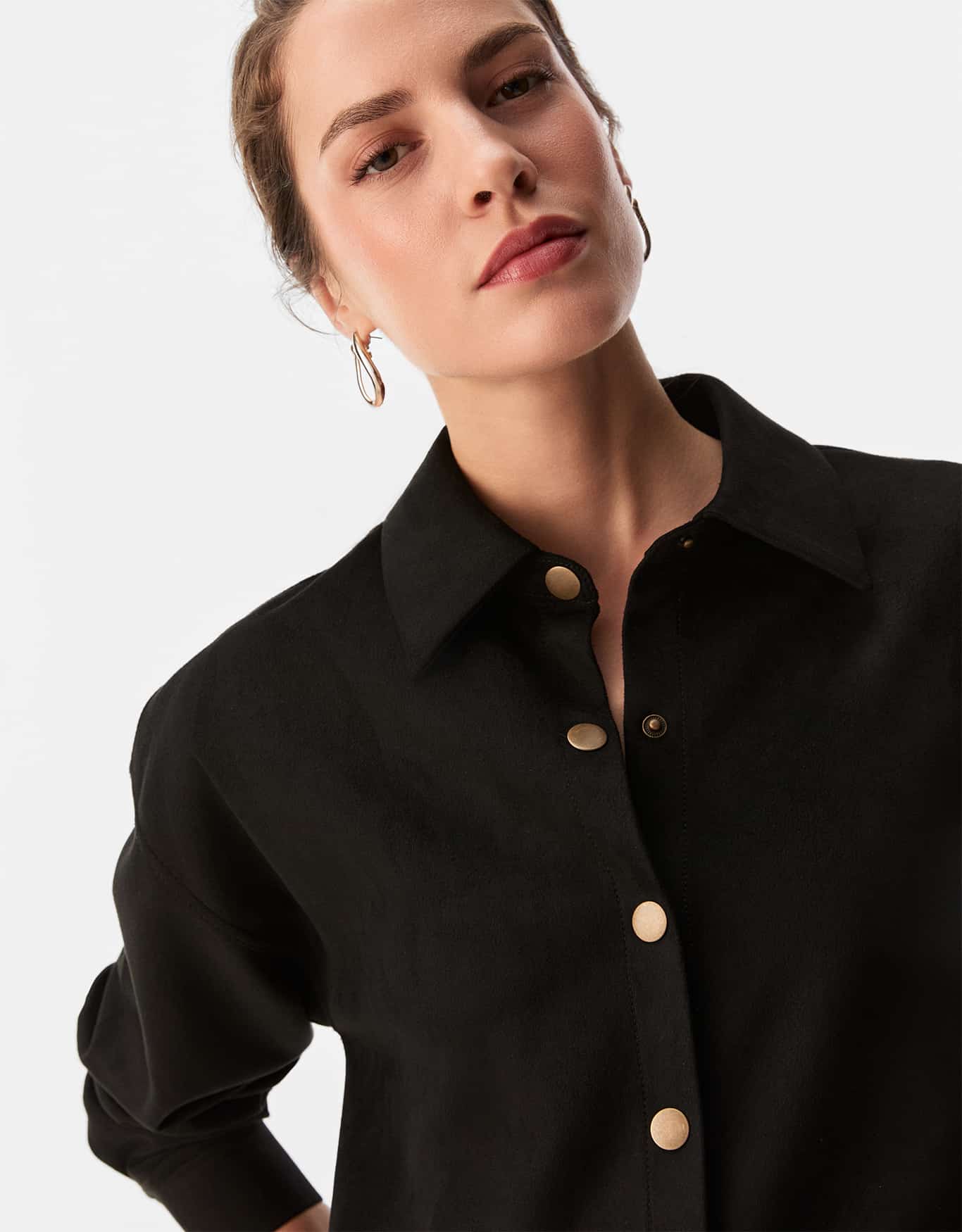Camisa Suede Preta