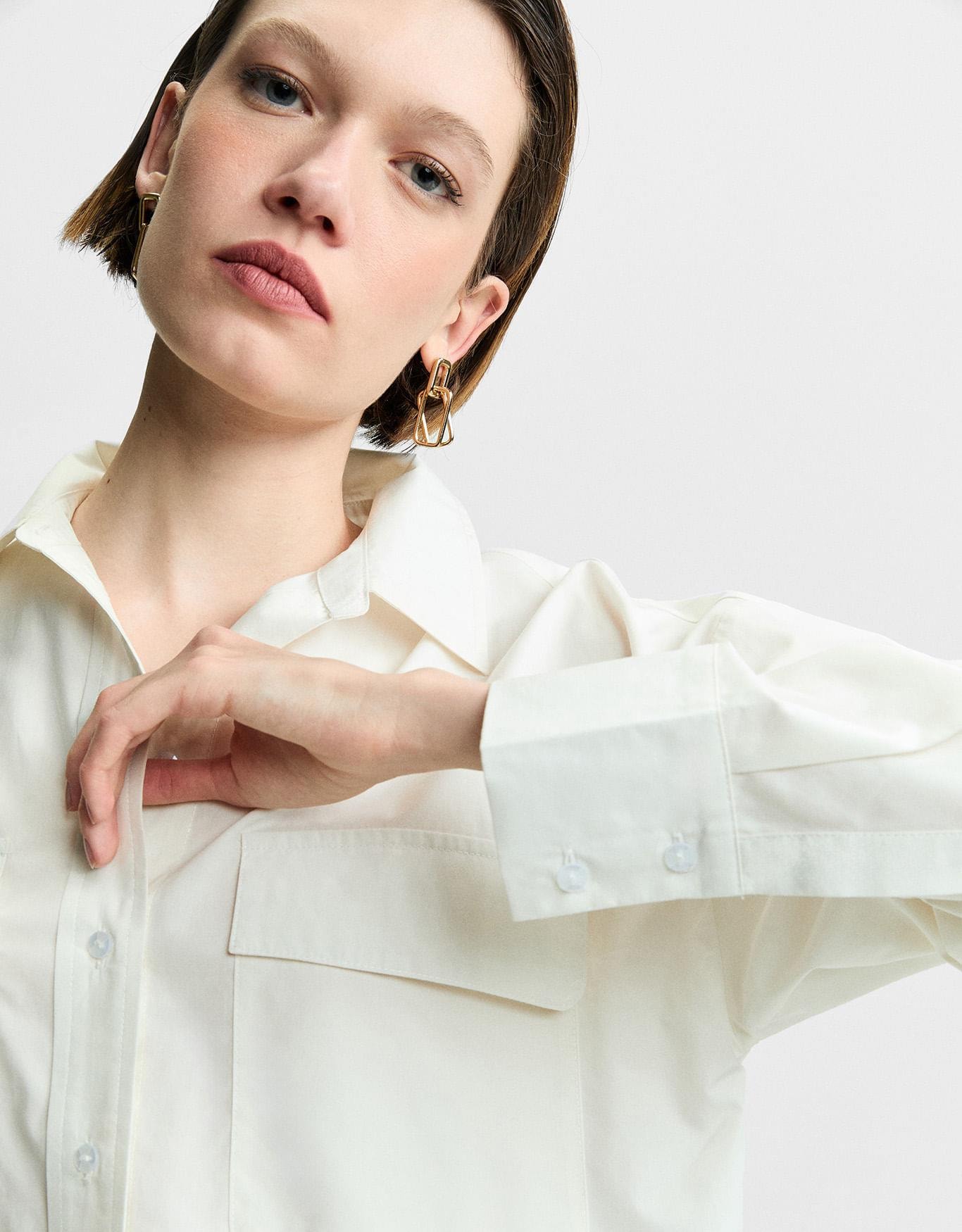 Camisa Tricoline Bolsos