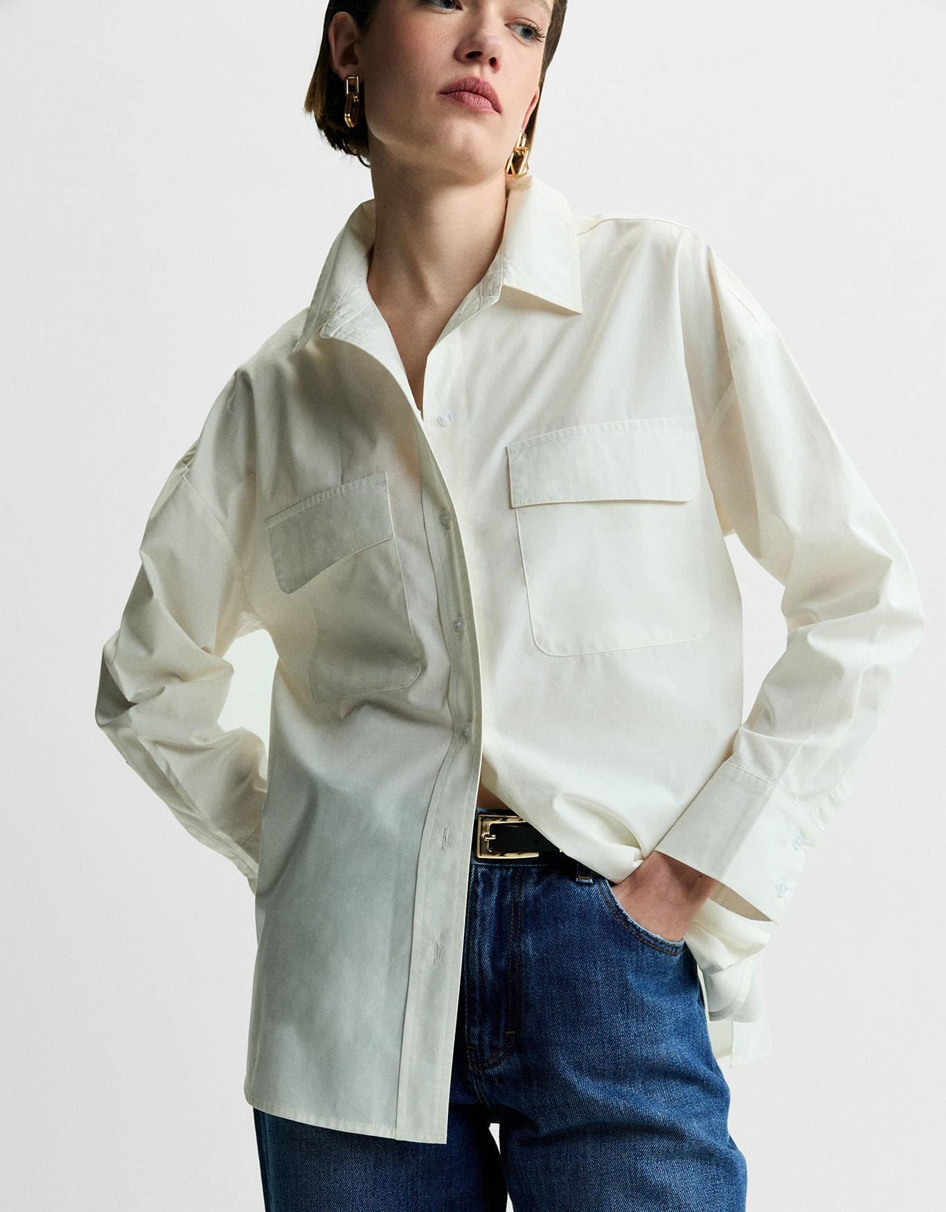 Camisa Tricoline Bolsos