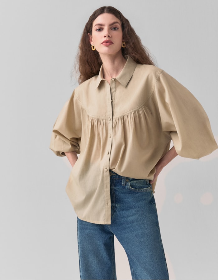 Shoulder — Camisa Voil Ampla