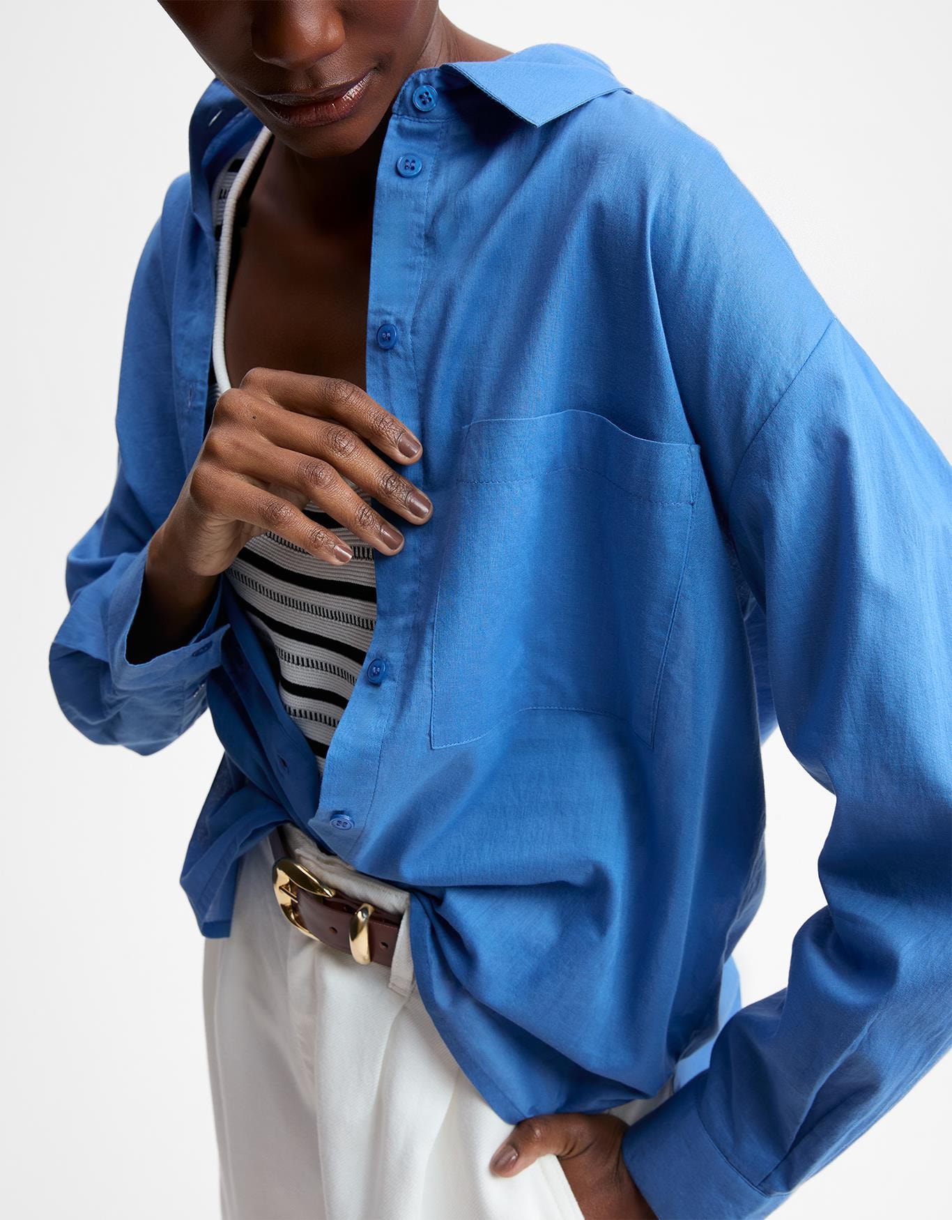 Camisa Voil Azul
