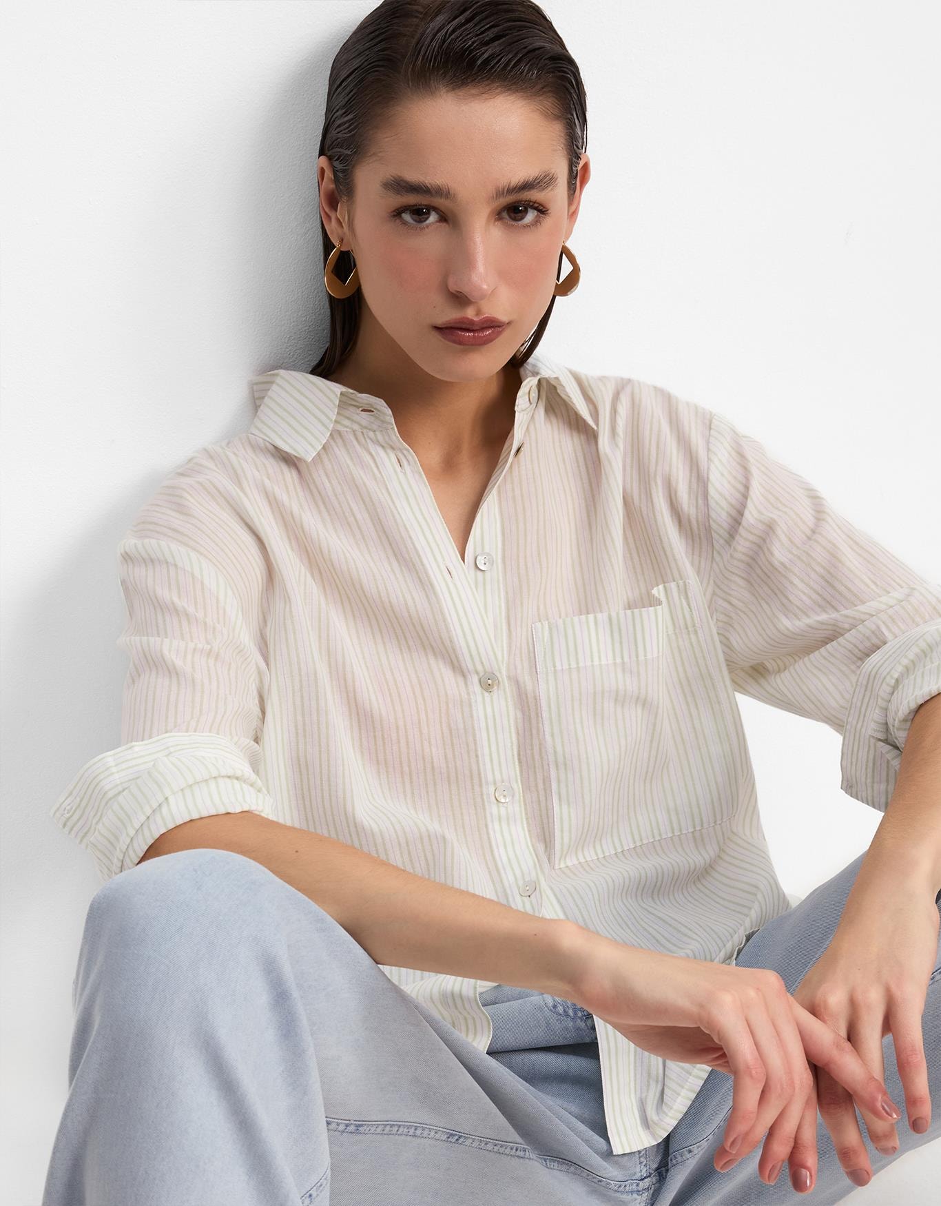 Camisa Voil Fio Tinto