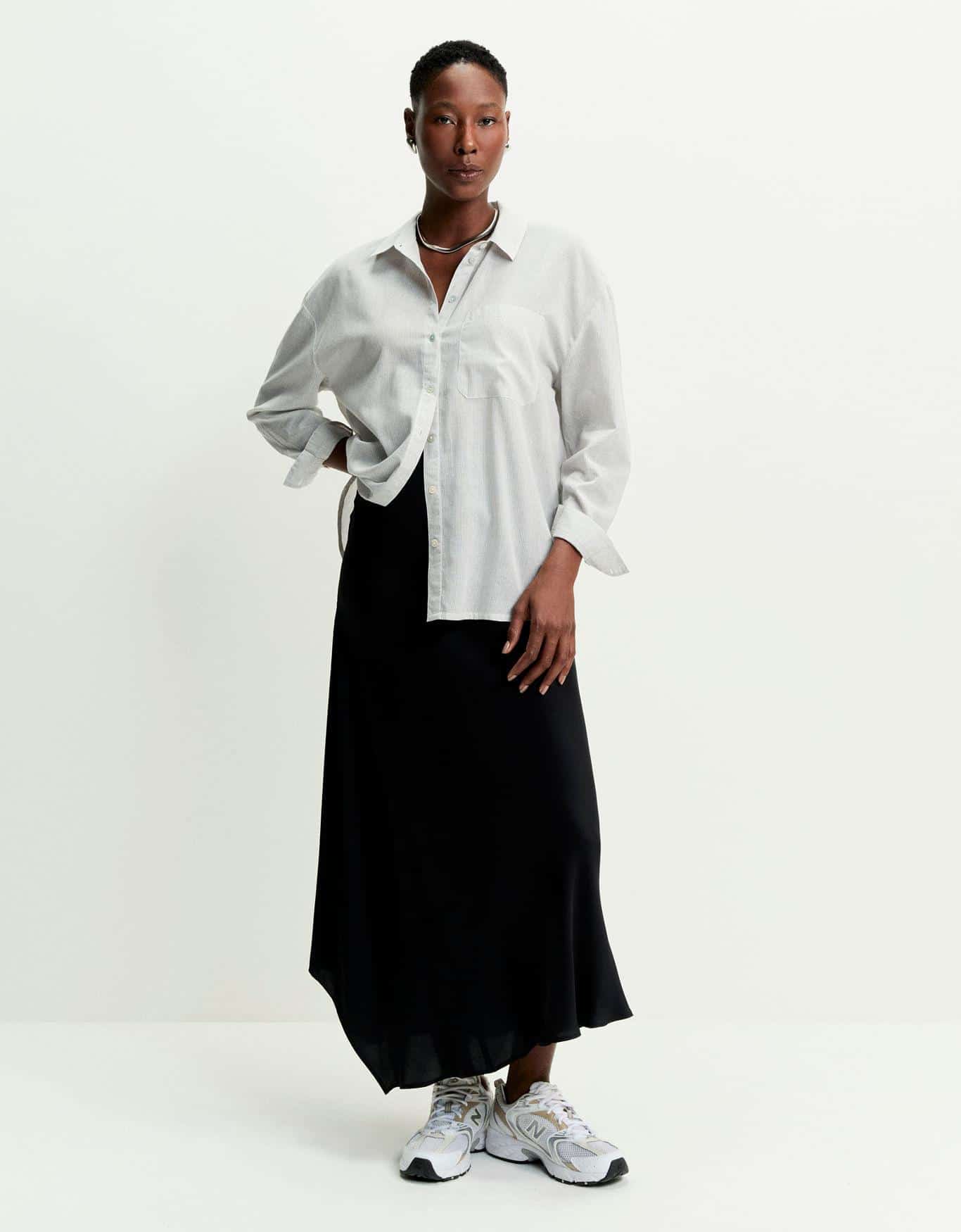 Camisa Voil Listras Gelo