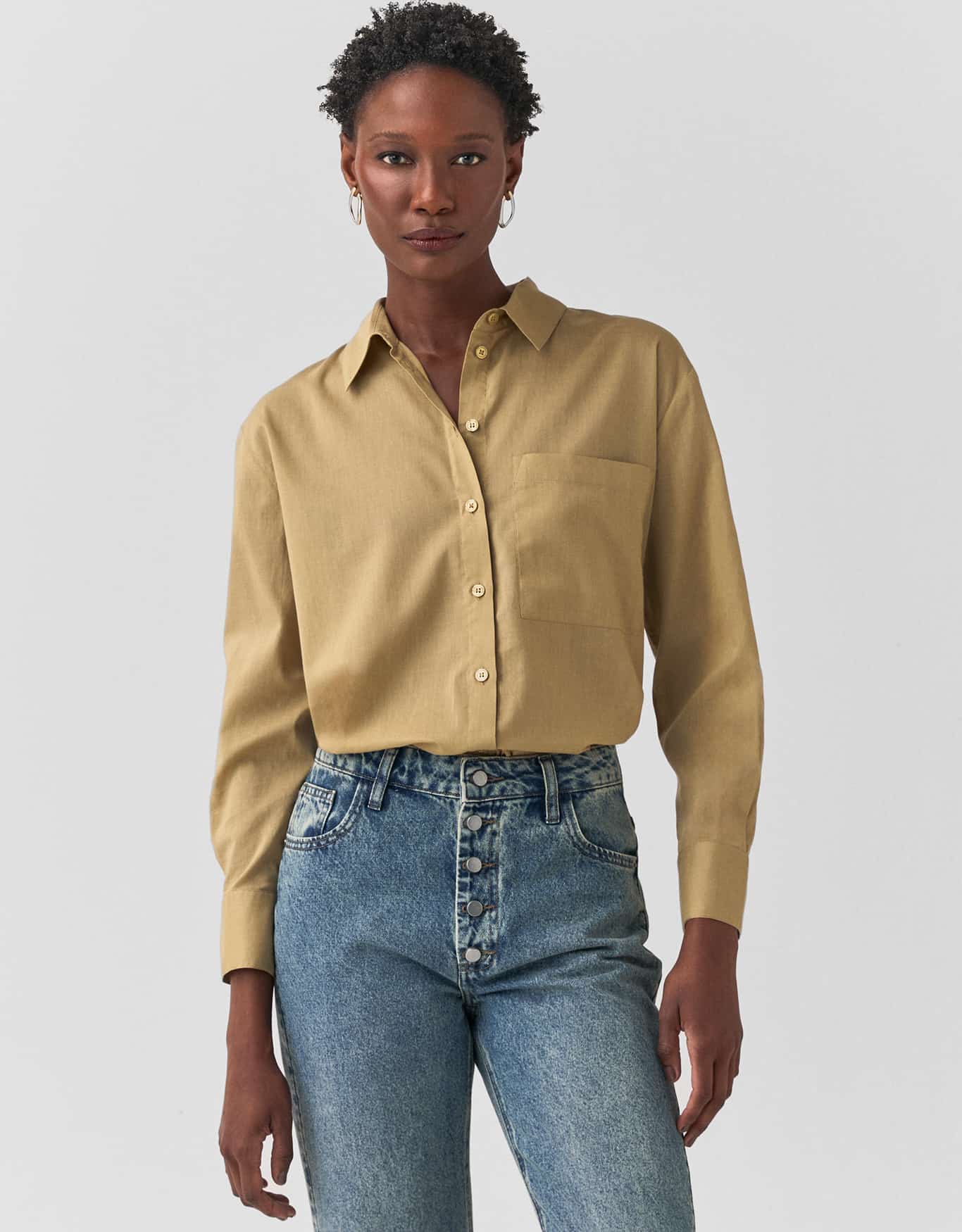 Camisa Voil Reta Fumê