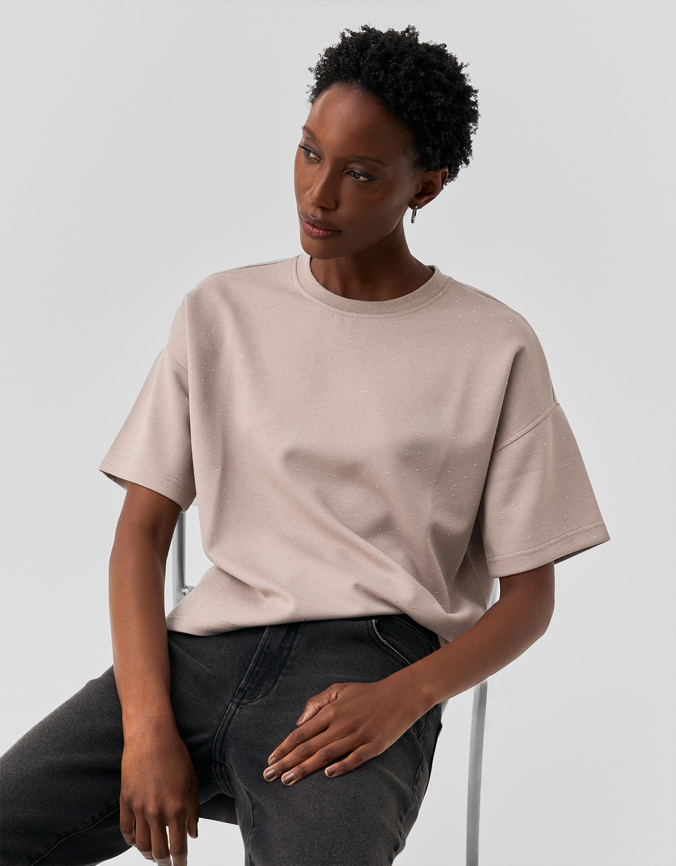 Camiseta Hot Fix Cinza