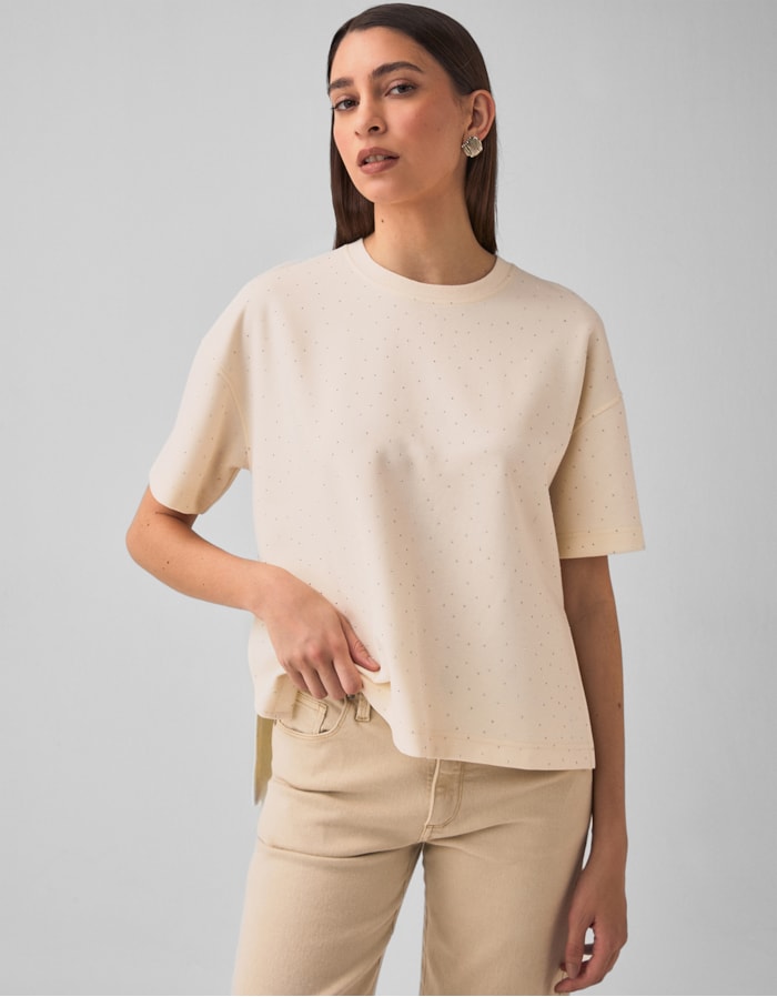 Shoulder — Camiseta Hot Fix Off White