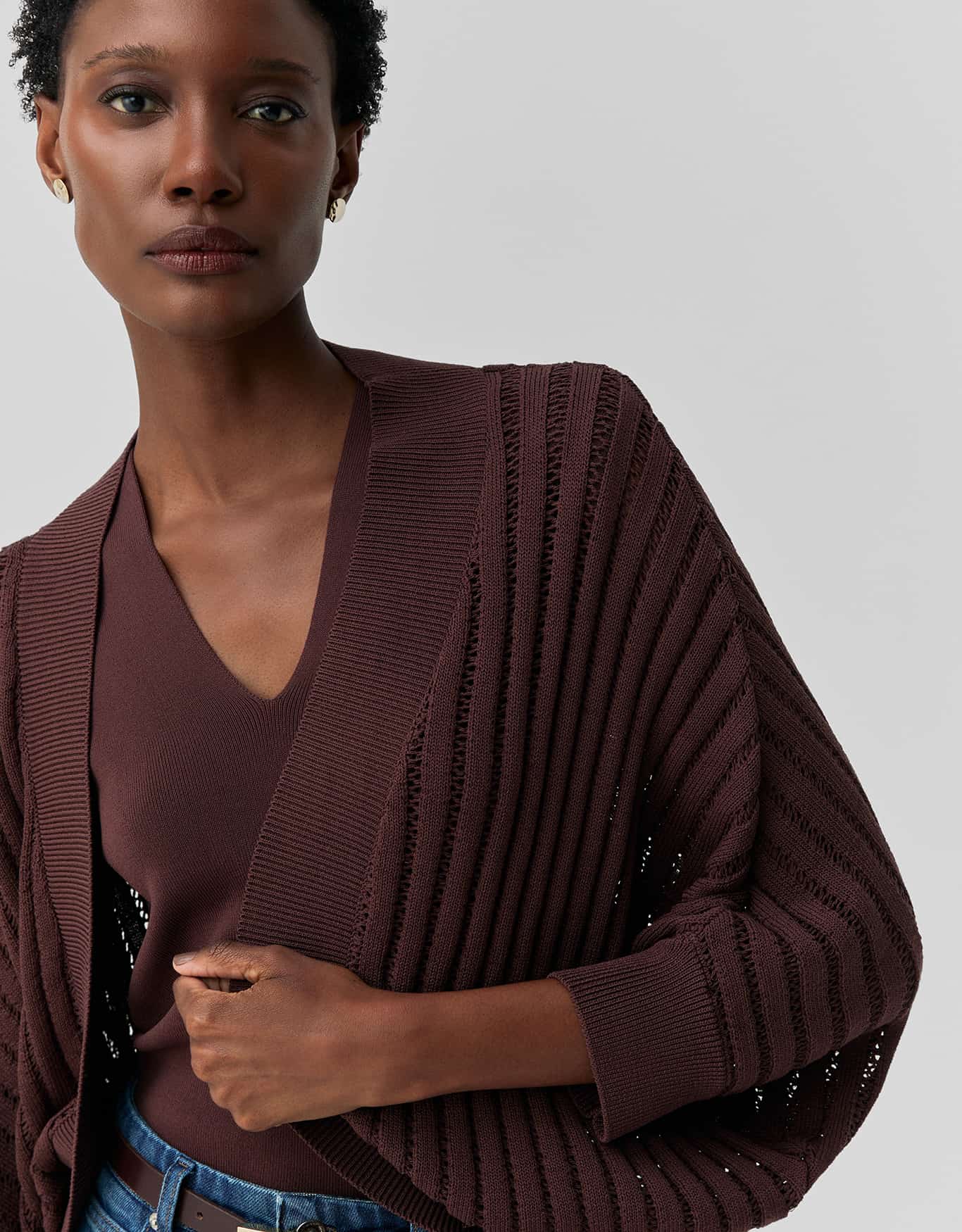 Cardigan Tricot Casulo Textura