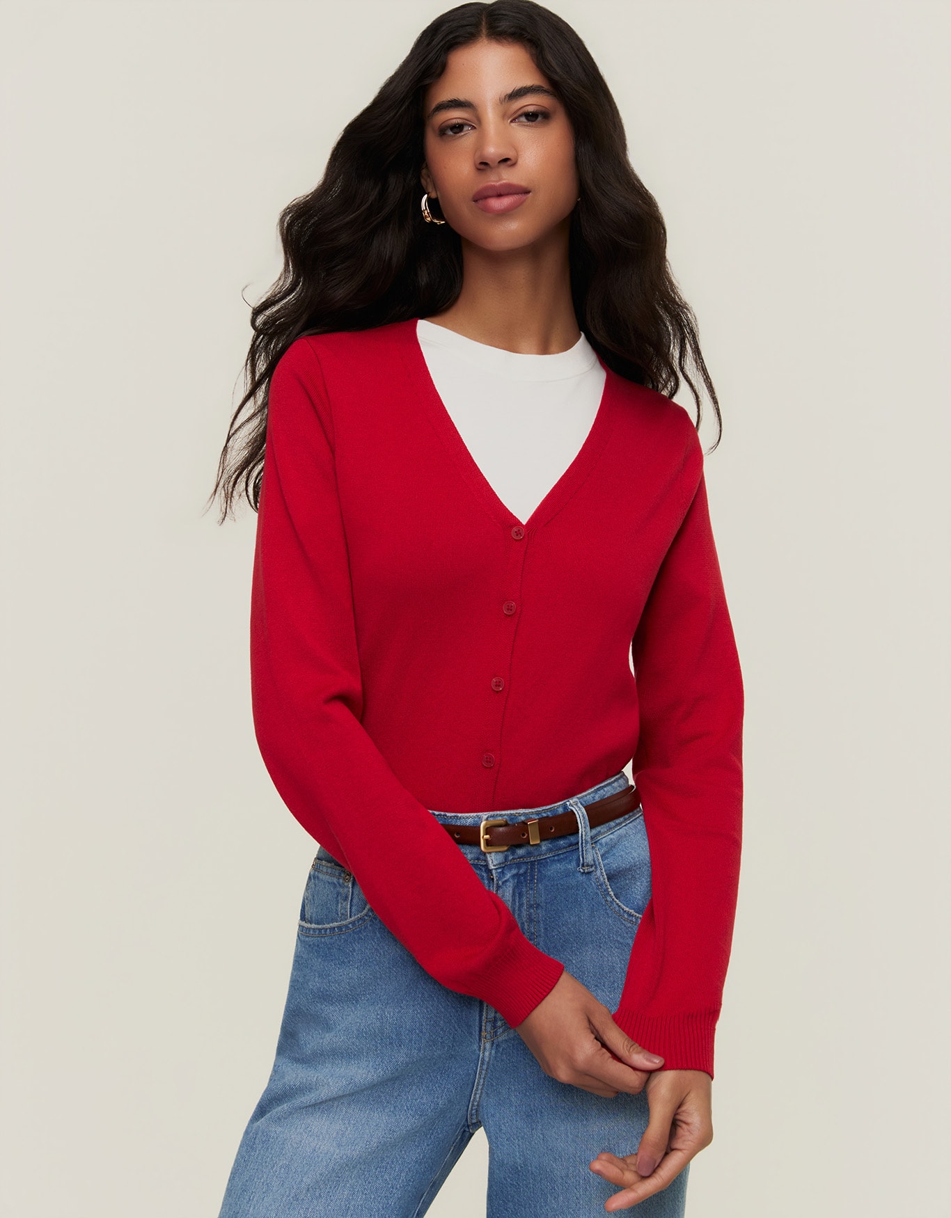 Cardigan Tricot Decote V