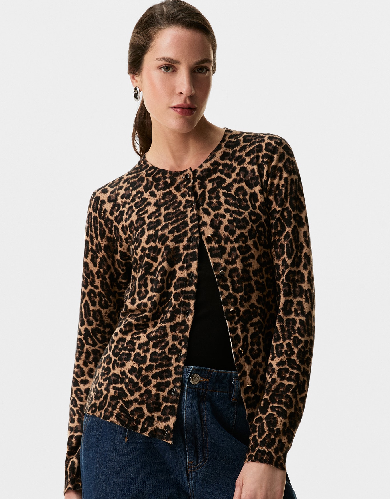 Cardigan Tricot Leopardo
