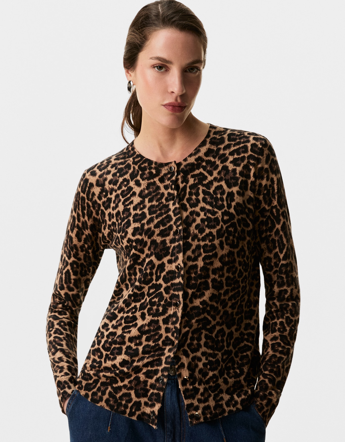 Cardigan Tricot Leopardo