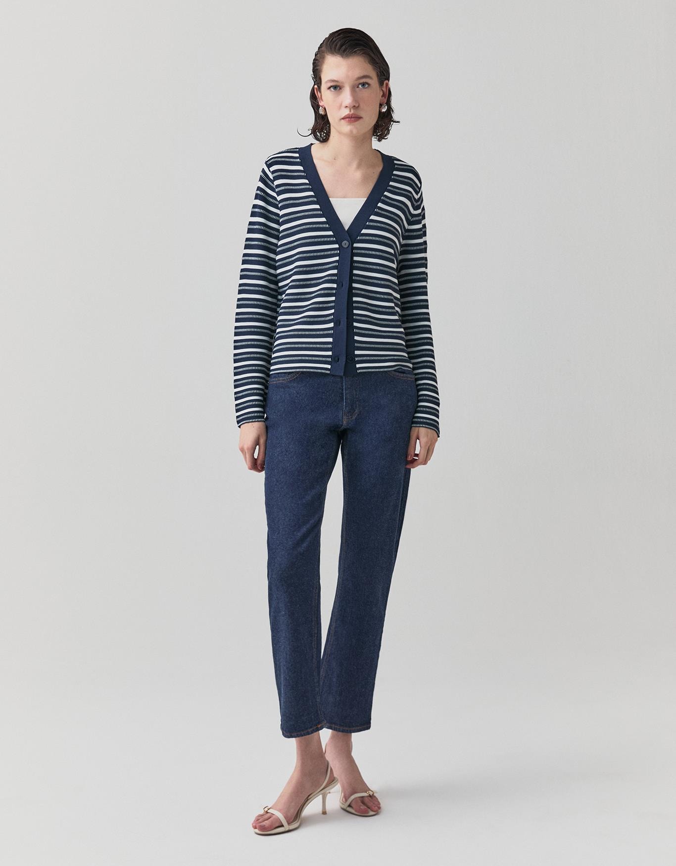 Cardigan Tricot Listrado