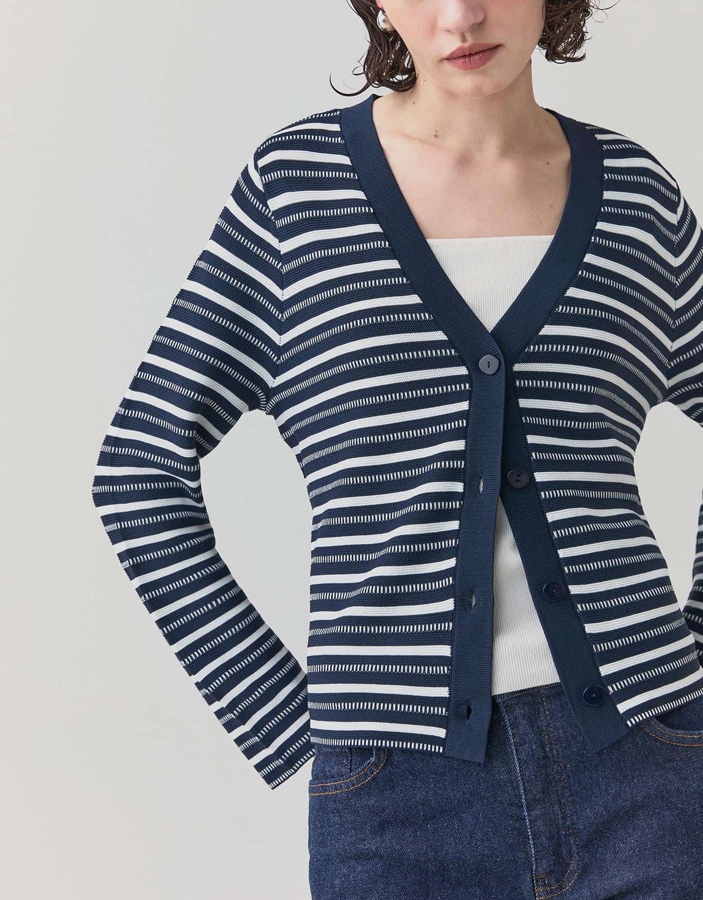 Cardigan Tricot Listrado