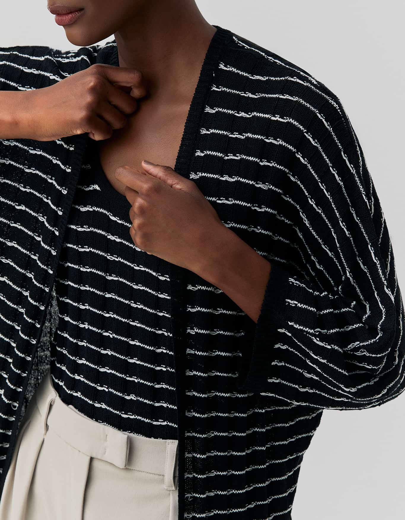 Cardigan Tricot Listrado