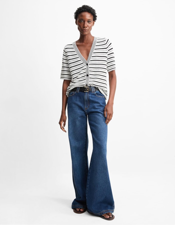 Cardigan Tricot Manga Curta