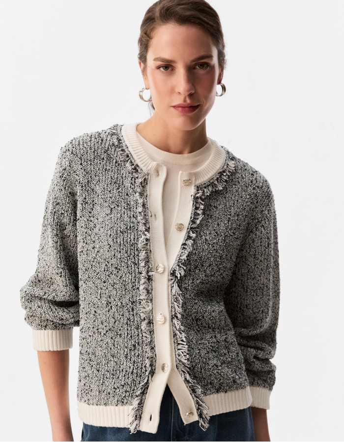 Shoulder — Cardigan Tricot Mescla