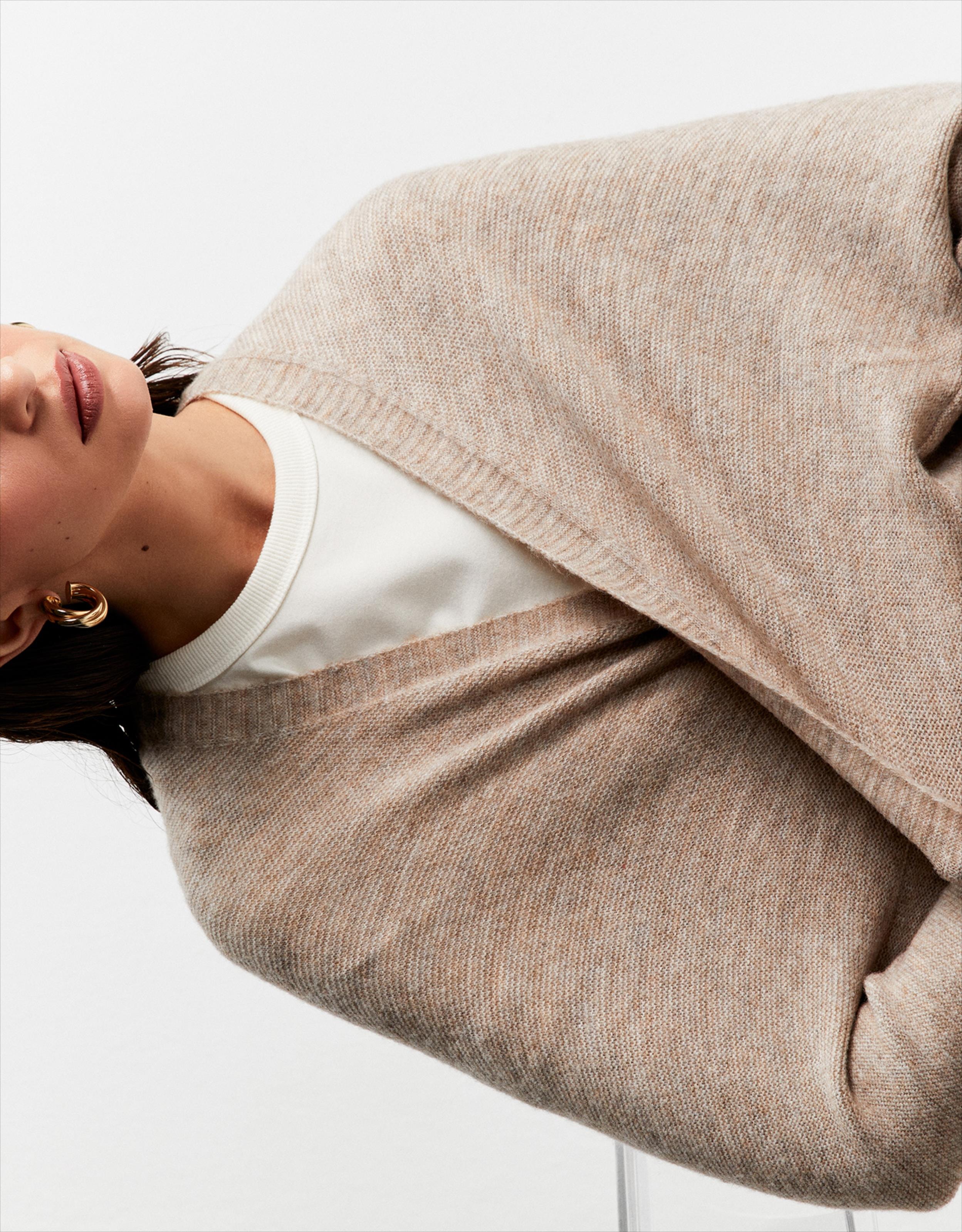 Cardigan Tricot Mescla Khaki