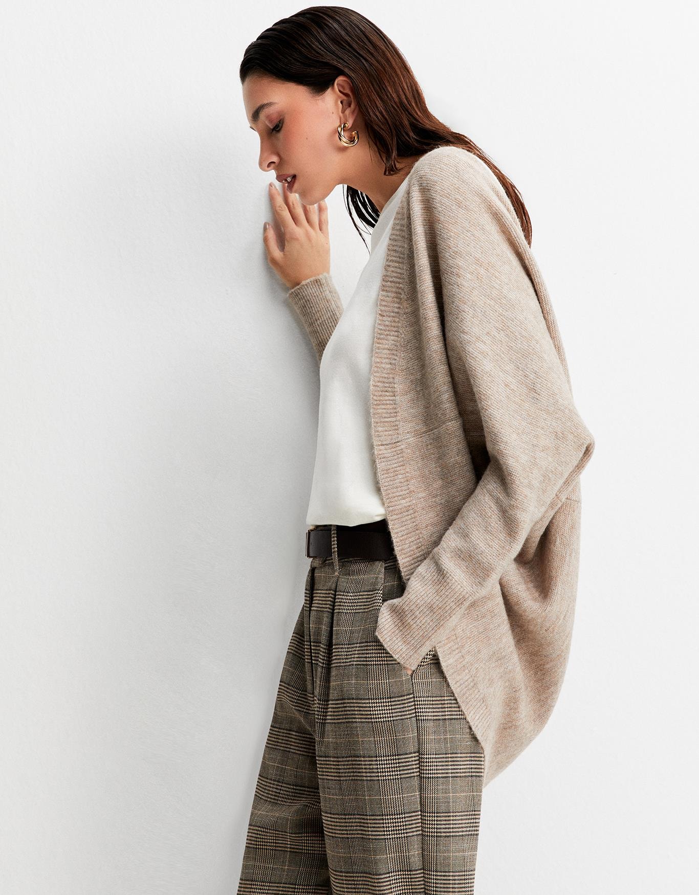 Cardigan Tricot Mescla Khaki