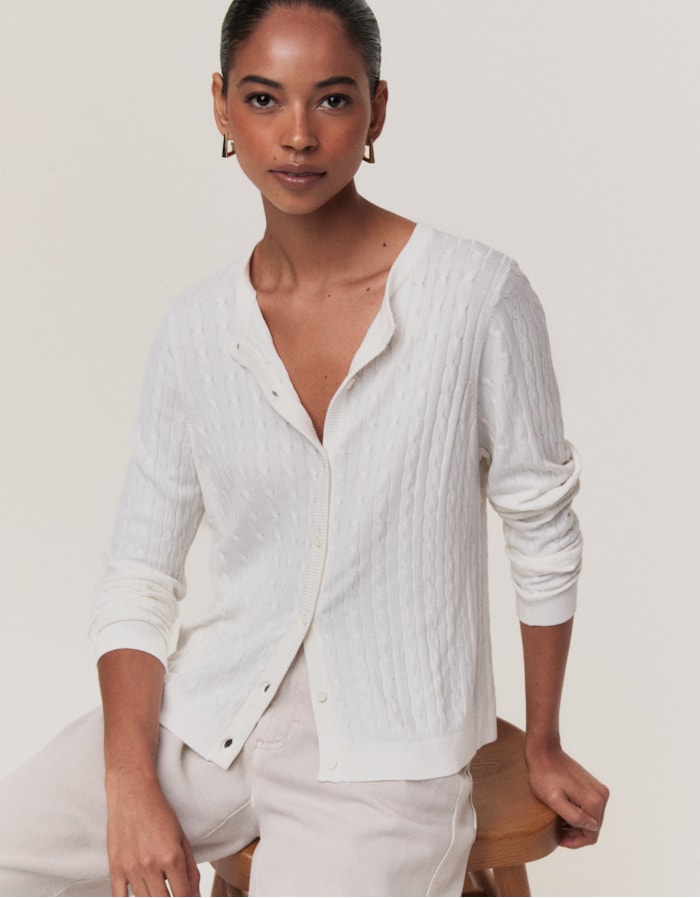 Shoulder — Cardigan Tricot Trança
