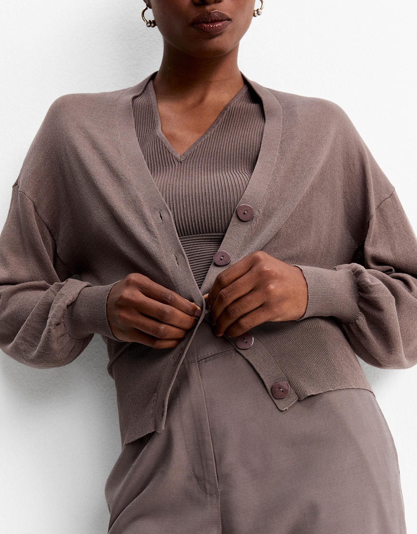 Cardigan Tricot Transparente