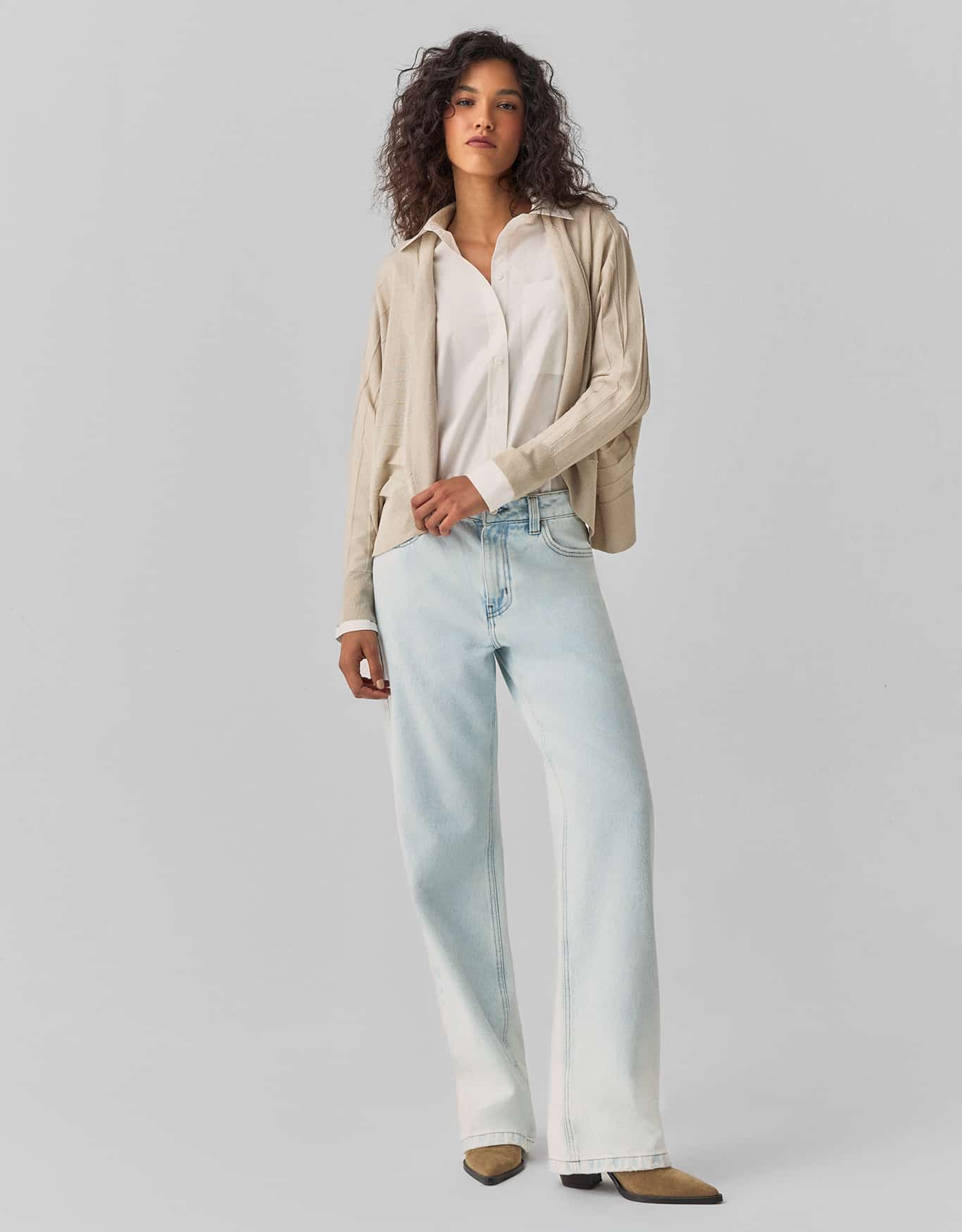 Cardigan Tricot Transparente Listras