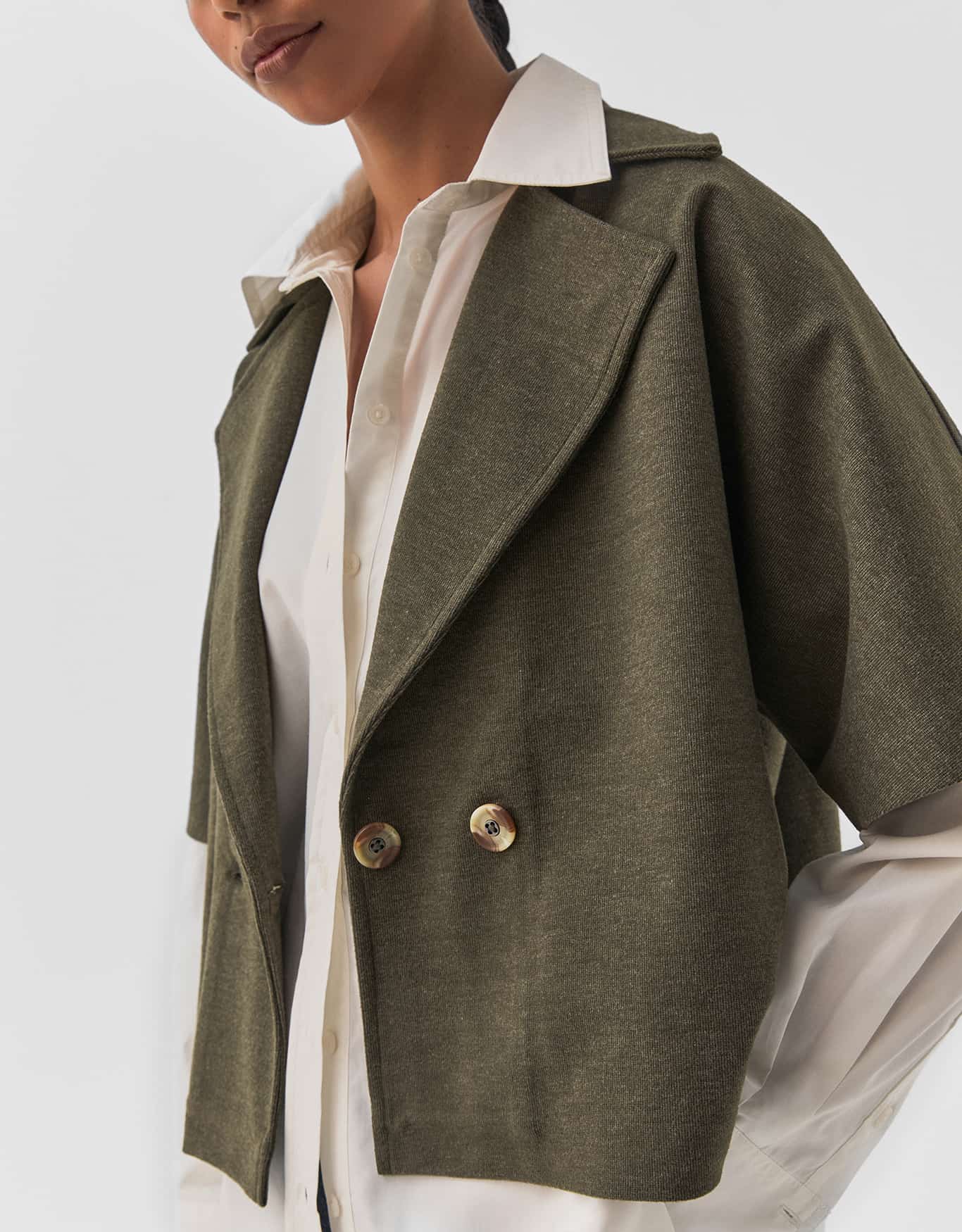 Casaco Curto Mescla 360