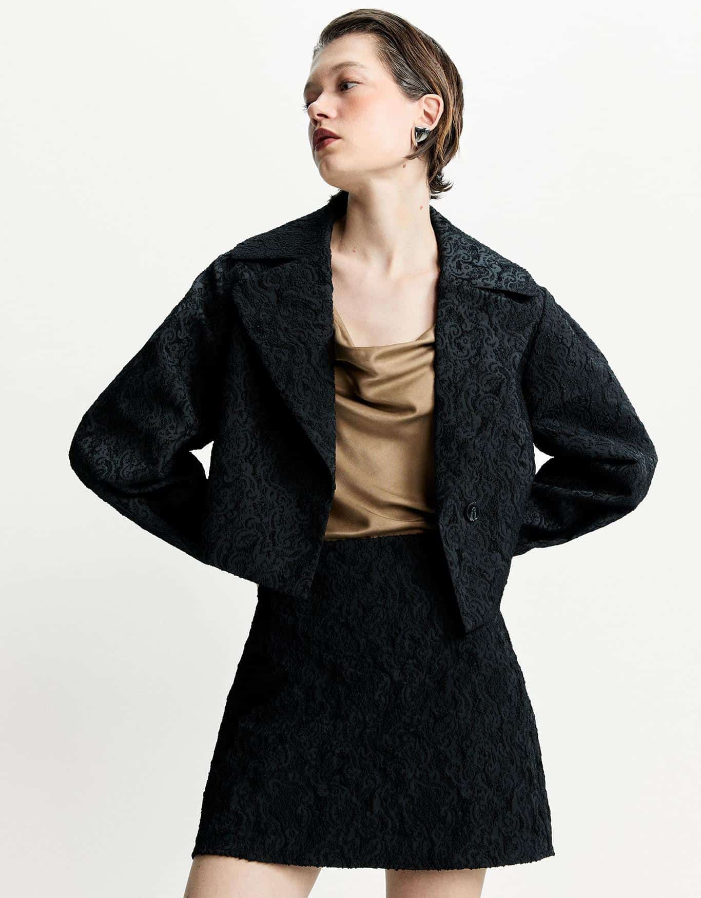 Casaco Jacquard Textura