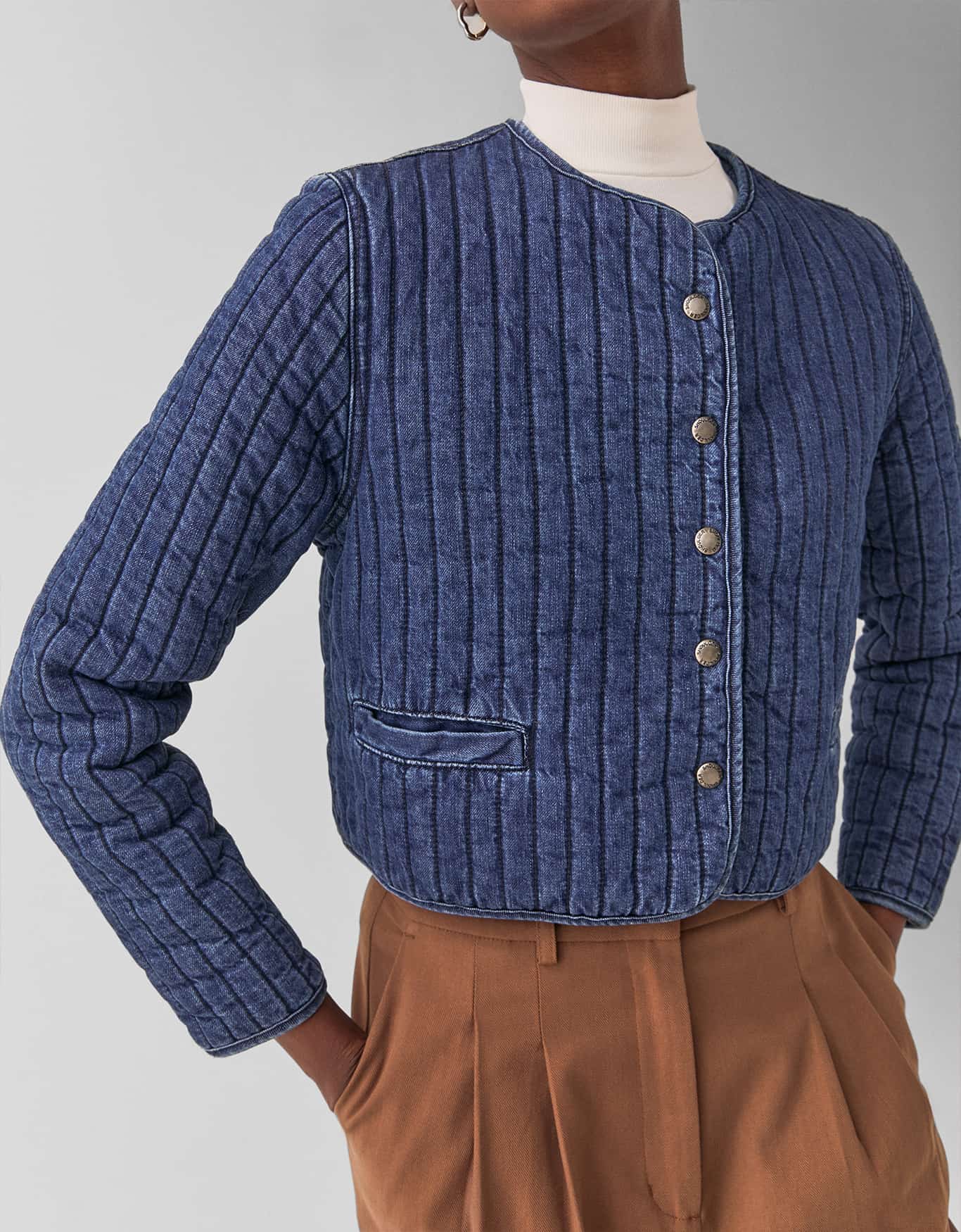 Casaco Jeans Matelassê