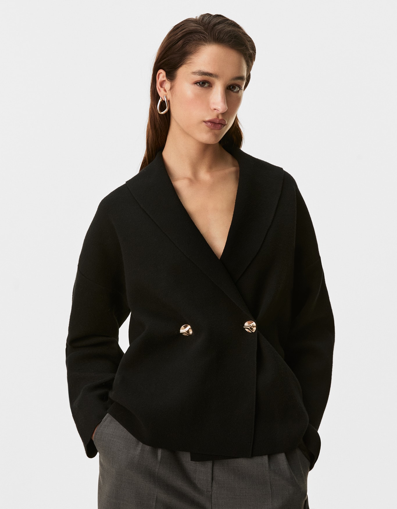 Casaco Tricot Botoes