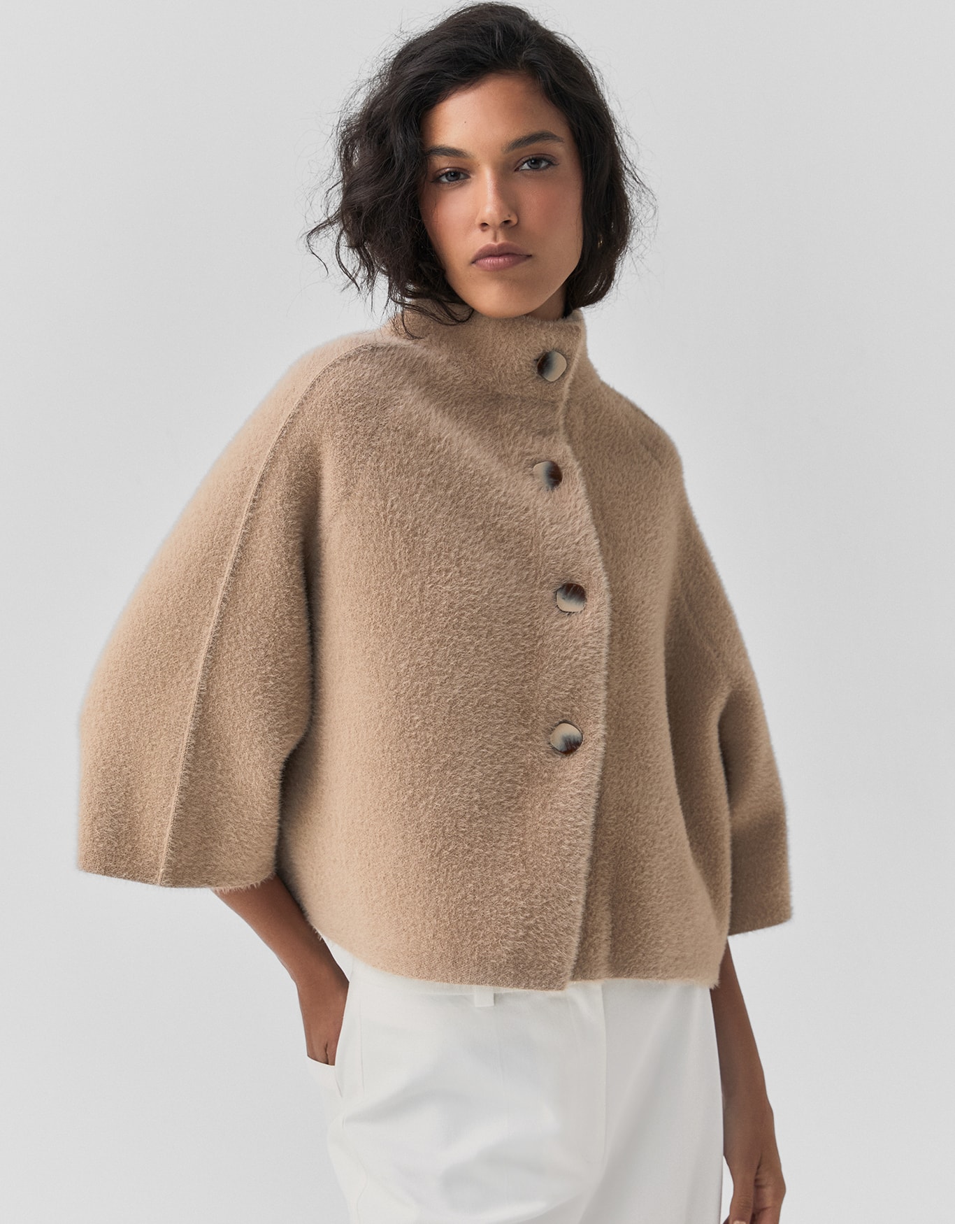 Casaco Tricot Peludo